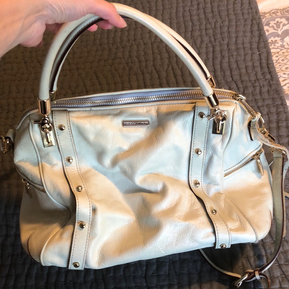 Rebecca Minkoff cream leather satchel